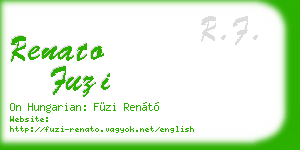 renato fuzi business card