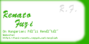 renato fuzi business card